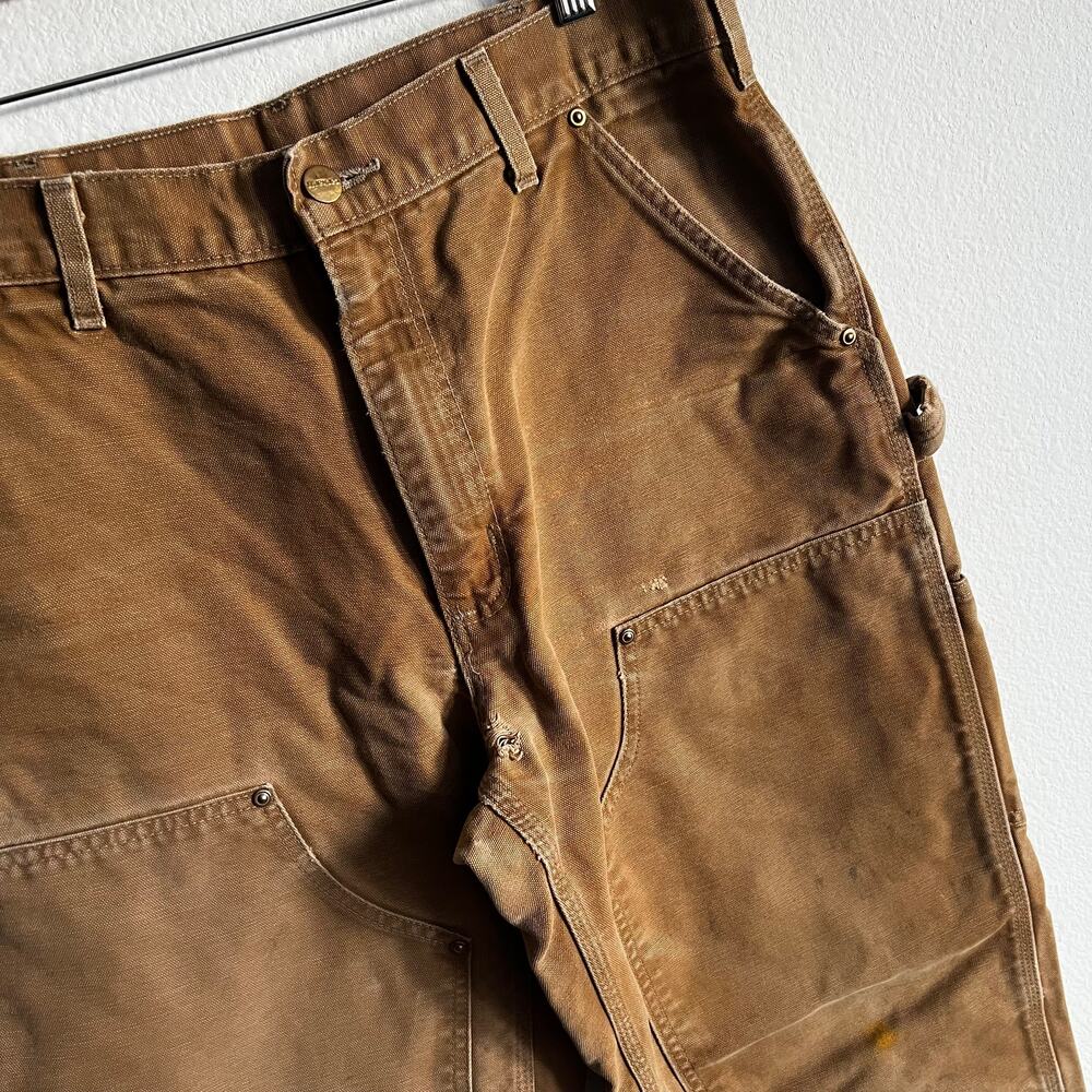 Carhartt B01 BRN brown double knee work wear carpenter pants - Picture 2 of 8